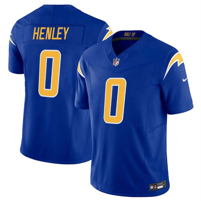 Los Angeles Chargers #0 Daiyan Henley Royal 2025 F.U.S.E Vapor Limited Stitched Football Jersey