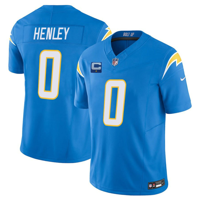 Los Angeles Chargers #0 Daiyan Henley Blue 2025 F.U.S.E With 1-Star C Patch Vapor Limited Stitched Football Jersey