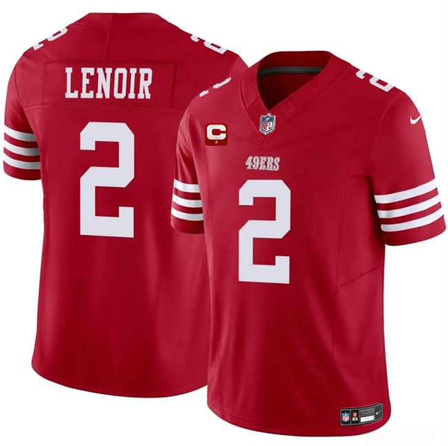 San Francisco 49ers #2 Deommodore Lenoir Red 2025 F.U.S.E. With 1-Star C Patch Vapor Untouchable Limited Stitched Football Jersey