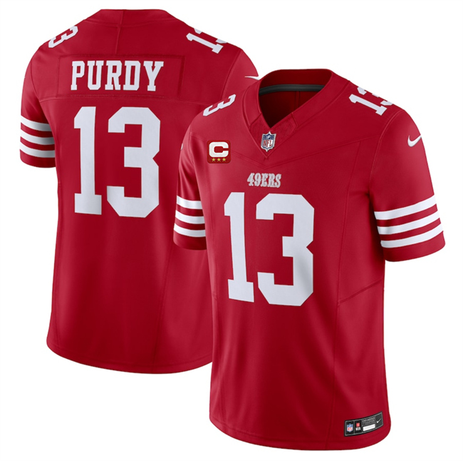 San Francisco 49ers #13 Brock Purdy Red 2025 F.U.S.E. With 3-Star C Patch Vapor Untouchable Limited Stitched Football Jersey