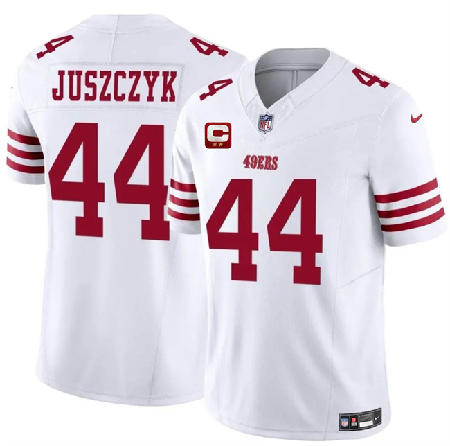 San Francisco 49ers #44 Kyle Juszczyk White 2025 F.U.S.E. With 2-Star C Patch Vapor Untouchable Limited Stitched Football Jersey