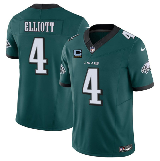 Philadelphia Eagles #4 Jake Elliott Green 2025 F.U.S.E. With 4-Star C Patch Vapor Untouchable Limited Stitched Football Jersey