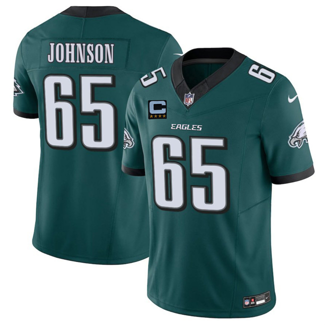 Philadelphia Eagles #65 Lane Johnson Green 2025 F.U.S.E. With 4-Star C Patch Vapor Untouchable Limited Stitched Football Jersey