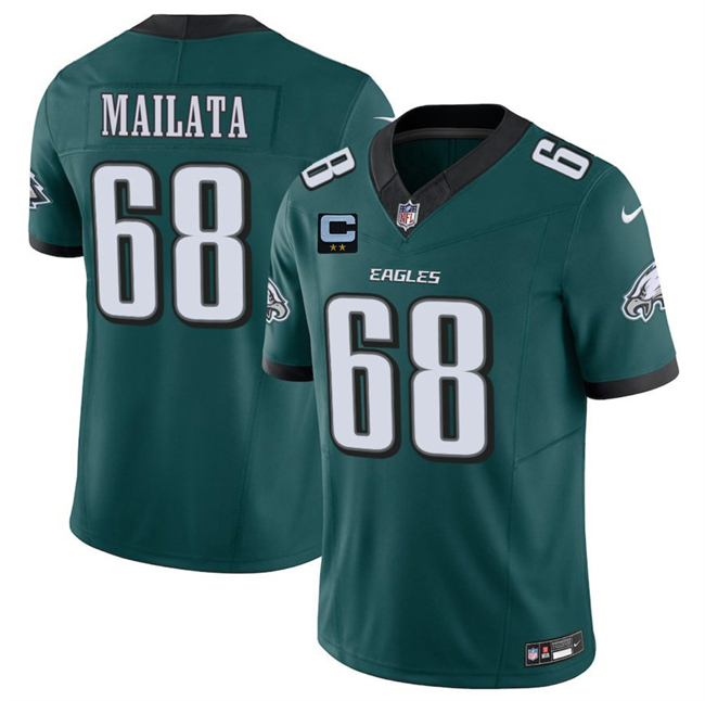 Philadelphia Eagles #68 Jordan Mailata Green 2025 F.U.S.E. With 2-Star C Patch Vapor Untouchable Limited Stitched Football Jersey