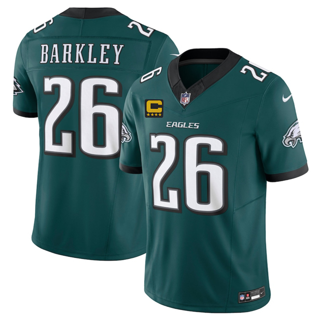Philadelphia Eagles #26 Saquon Barkley Green 2025 F.U.S.E. With 4-Star C Patch Vapor Untouchable Limited Stitched Football Jersey