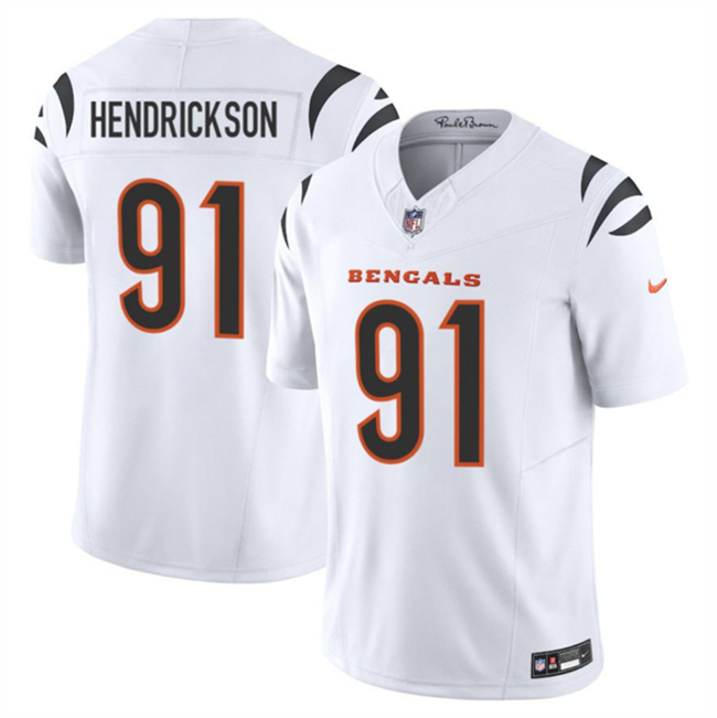 Cincinnati Bengals #91 Trey Hendrickson White 2025 F.U.S.E. Vapor Untouchable Limited Football Stitched Jersey