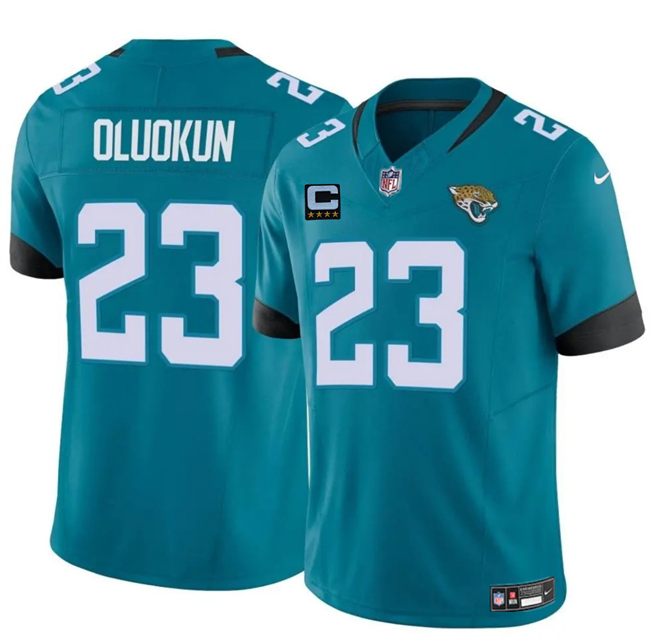 Jacksonville Jaguars #23 Foye Oluokun Teal 2025 F.U.S.E. With 4-Star C Patch Vapor Untouchable Limited Football Stitched Jersey