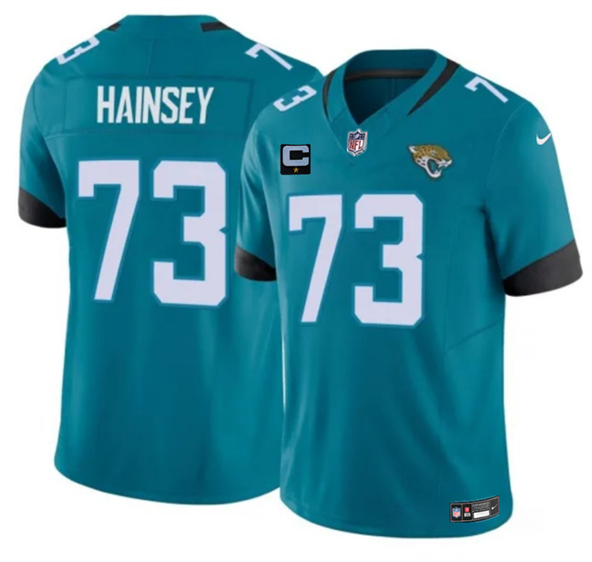Jacksonville Jaguars #73 Robert Hainsey Teal 2025 F.U.S.E. With 1-Star C Patch Vapor Untouchable Limited Football Stitched Jersey