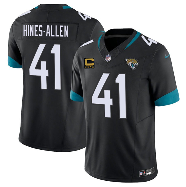 Jacksonville Jaguars #41 Josh Hines-Allen Black 2025 With 4-Star C Patch F.U.S.E. Vapor Limited Football Stitched Jersey