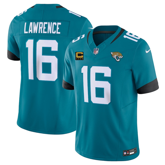 Jacksonville Jaguars #16 Trevor Lawrence Teal 2025 F.U.S.E. With 4-Star C Patch Vapor Untouchable Limited Football Stitched Jersey