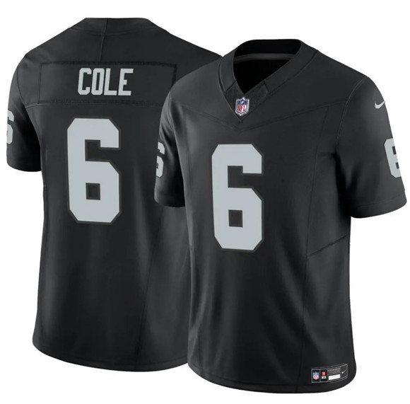Las Vegas Raiders #6 A.J. Cole Black 2025 F.U.S.E. Vapor Untouchable Limited Football Stitched Jersey