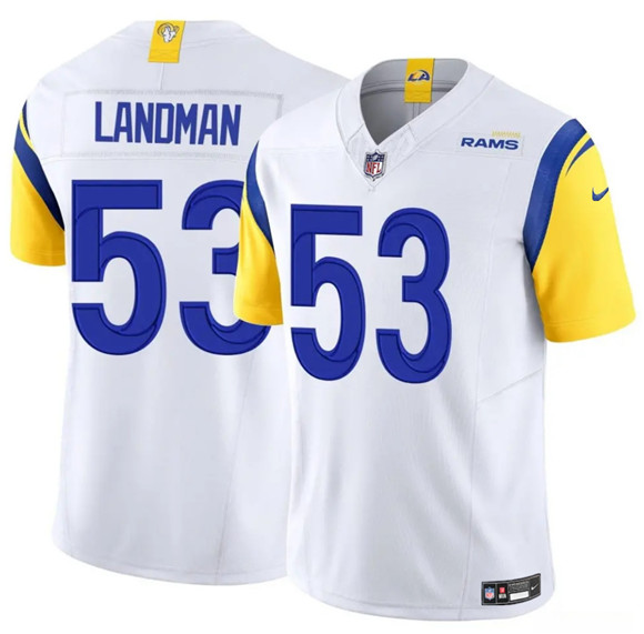 Los Angeles Rams #53 Nate Landman White 2025 F.U.S.E. Vapor Untouchable Football Stitched Jersey