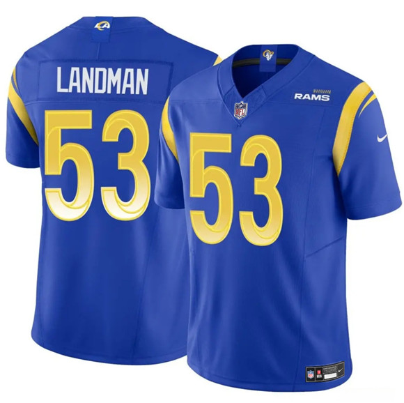 Los Angeles Rams #53 Nate Landman Blue 2025 F.U.S.E. Vapor Untouchable Football Stitched Jersey