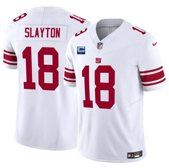 New York Giants #18 Darius Slayton White 2025 F.U.S.E. With 1-Star C Patch Vapor Untouchable Limited Football Stitched Jersey