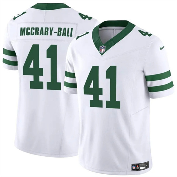 New York Jets #41 Marcelino McCrary-Ball White 2025 F.U.S.E. Vapor Untouchable Limited Football Stitched Jersey