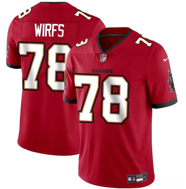 Tampa Bay Buccaneers #78 Tristan Wirfs Red 2025 Vapor Limited Football Stitched Jersey