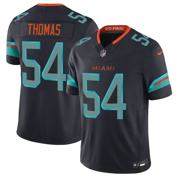 Miami Dolphins #54 Zach Thomas Black 2025 F.U.S.E. "Rivalries" Vapor Limited Football Stitched Jersey
