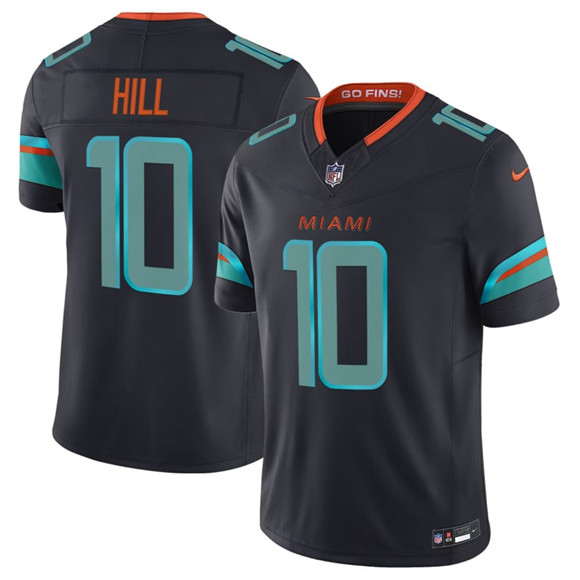 Miami Dolphins #10 Tyreek Hill Black 2025 F.U.S.E. "Rivalries" Vapor Limited Football Stitched Jersey