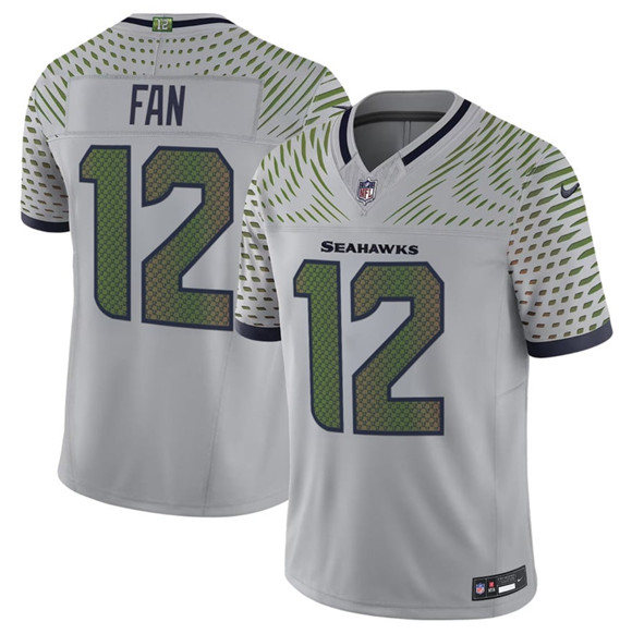Seattle Seahawks #12 Fan Gray 2025 F.U.S.E. "Rivalries" Vapor Untouchable Limited Football Stitched Jersey