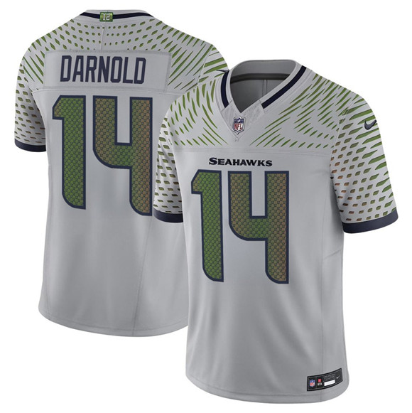 Seattle Seahawks #14 Sam Darnold Gray 2025 F.U.S.E. ??Rivalries?? Vapor Untouchable Limited Football Stitched Jersey