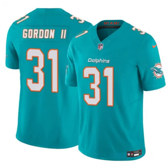 Miami Dolphins #31 Ollie Gordon II Aqua 2025 F.U.S.E. Vapor Limited Football Stitched Jersey