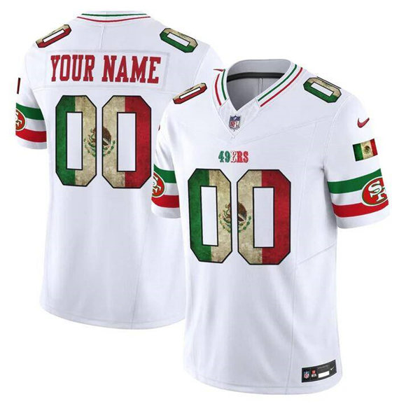 San Francisco 49ers Active Player Custom White 2025 F.U.S.E. Mexico Vapor Limited Football Stitched Jersey San Francisco 49ers Active Player Custom White 2025 F.U.S.E. Mexico Vapor Limited Football Stitched Jersey