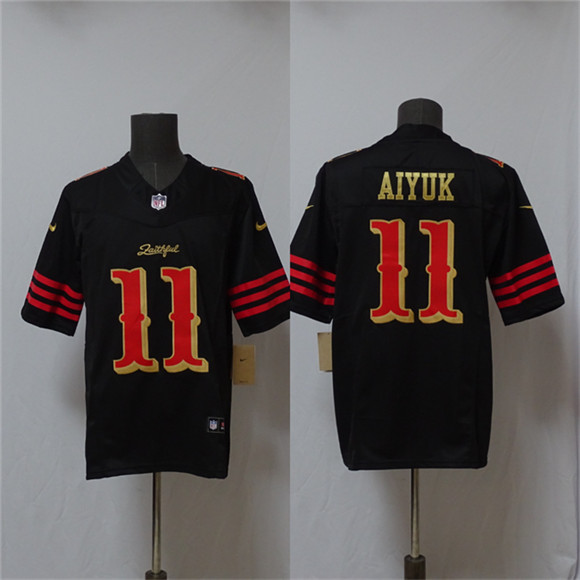 San Francisco 49ers #11 Brandon Aiyuk Black 2025 F.U.S.E. ??Rivalries?? Vapor Limited Football Stitched Jersey
