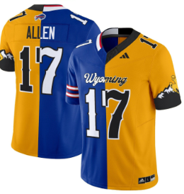 Bufflao Bills Wyoming Cowboys #17 Josh Allen Split Vapor Limited Jersey
