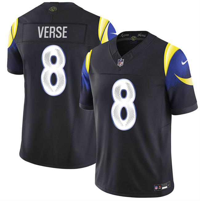 Los Angeles Rams #8 Jared Verse Black 2025 F.U.S.E. "Rivalries" Vapor Limited Football Stitched Jersey
