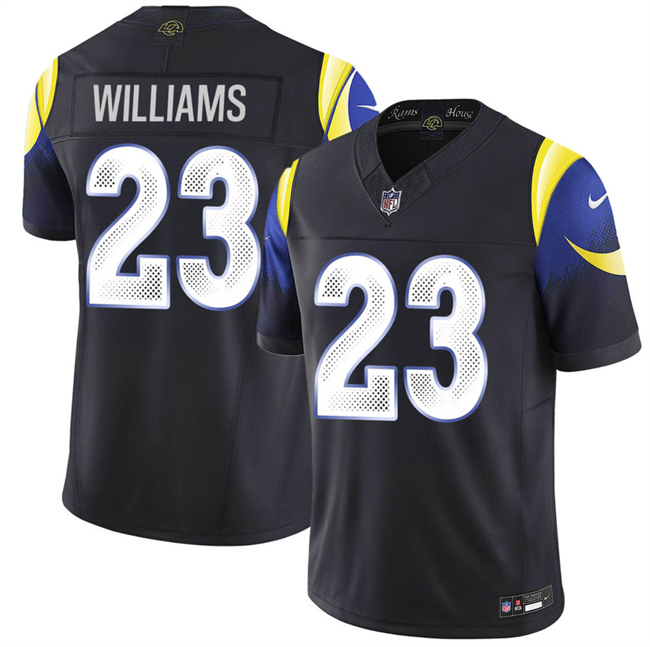 Los Angeles Rams #23 Kyren Williams Black 2025 F.U.S.E. "Rivalries" Vapor Limited Football Stitched Jersey