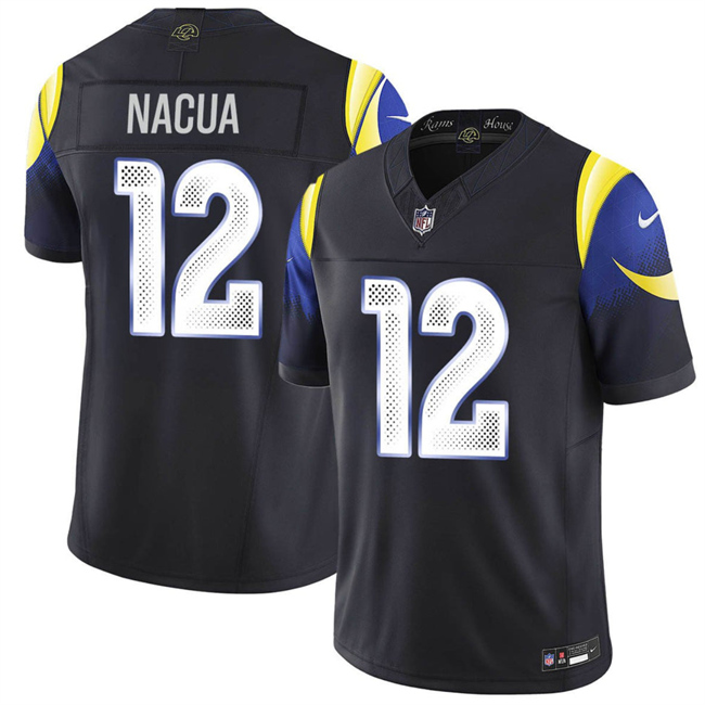 Los Angeles Rams #12 Puka Nacua Black 2025 F.U.S.E. "Rivalries" Vapor Limited Football Stitched Jersey