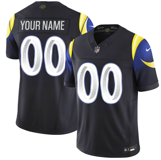 Los Angeles Rams Active Player Custom Black 2025 F.U.S.E. "Rivalries" Vapor Limited Football Stitched Jersey Los Angeles Rams Active Player Custom Black 2025 F.U.S.E. "Rivalries" Vapor Limited Football Stitched Jersey