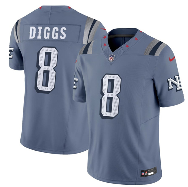 New England Patriots #8 Stefon Diggs 2025 F.U.S.E. "Rivalries" Vapor Limited Football Stitched Jersey