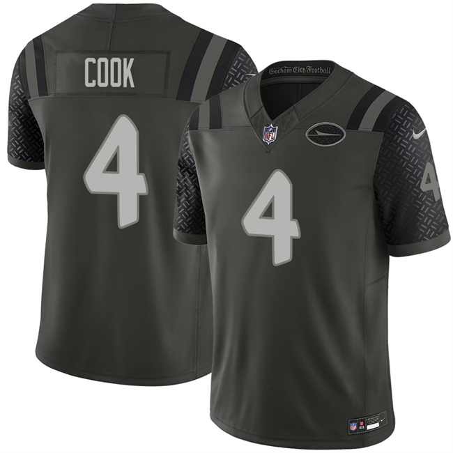 New York Jets #4 Brady Cook Black 2025 F.U.S.E. "Rivalries" Vapor Limited Football Stitched Jersey