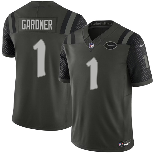 New York Jets #1 Ahmad Gardner Black 2025 F.U.S.E. "Rivalries" Vapor Limited Football Stitched Jersey