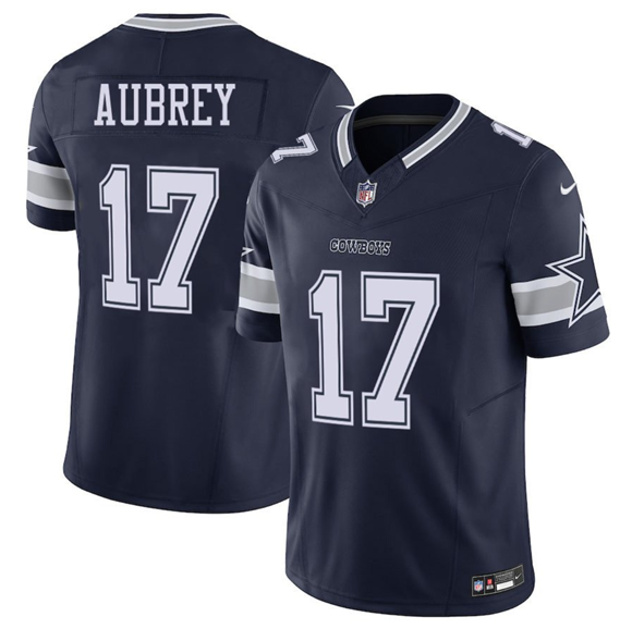 Dallas Cowboys #17 Brandon Aubrey Navy 2025 F.U.S.E Vapor Untouchable Limited Football Stitched Jersey Dallas Cowboys #17 Brandon Aubrey Navy 2025 F.U.S.E Vapor Untouchable Limited Football Stitched Jersey