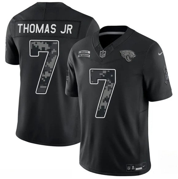 Jacksonville Jaguars #7 Brian Thomas Jr. Black F.U.S.E. 2026 Salute to Service Limited Football Stitched Jersey