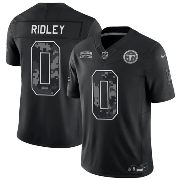 Tennessee Titans #0 Calvin Ridley Black F.U.S.E. 2026 Salute to Service Limited Football Stitched Jersey