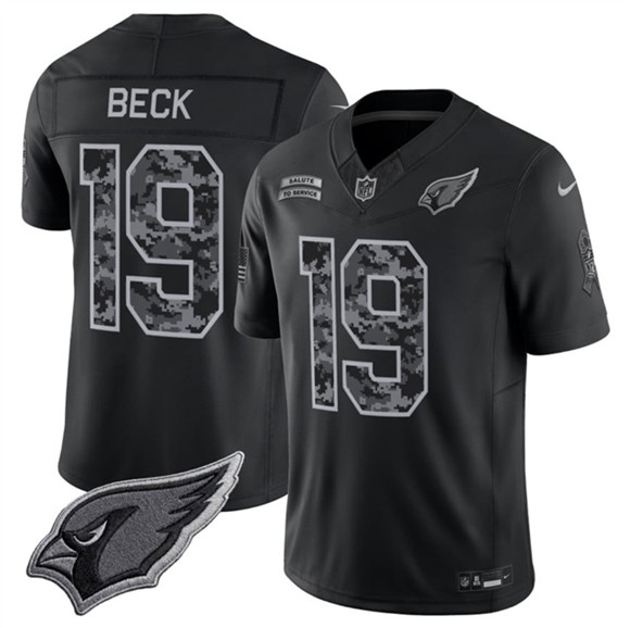 Arizona Cardinals #19 Carson Beck Black 2026 F.U.S.E. Salute to Service Limited Football Stitched Jersey