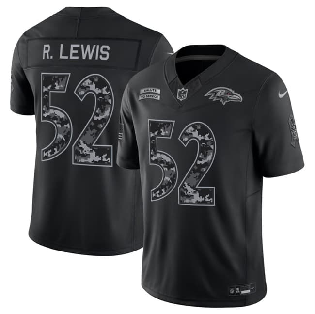Baltimore Ravens #52 Ray Lewis Black F.U.S.E. 2026 Salute to Service Limited Football Stitched Jersey