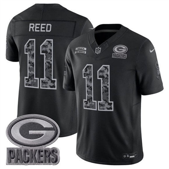 Green Bay Packers #11 Jayden Reed Black 2026 F.U.S.E. Salute to Service Limited Football Stitched Jersey Green Bay Packers #11 Jayden Reed Black 2026 F.U.S.E. Salute to Service Limited Football Stitched Jersey