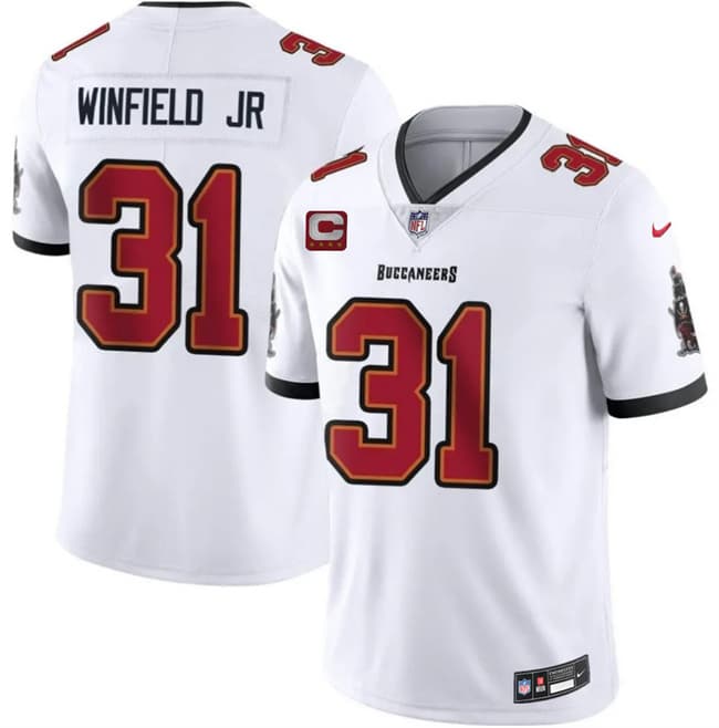 Tampa Bay Buccaneers #31 Antoine Winfield Jr Red 2026 With 4-Star C Patch Vapor Limited Football Stitched Jersey Tampa Bay Buccaneers #31 Antoine Winfield Jr Red 2026 With 4-Star C Patch Vapor Limited Football Stitched Jersey