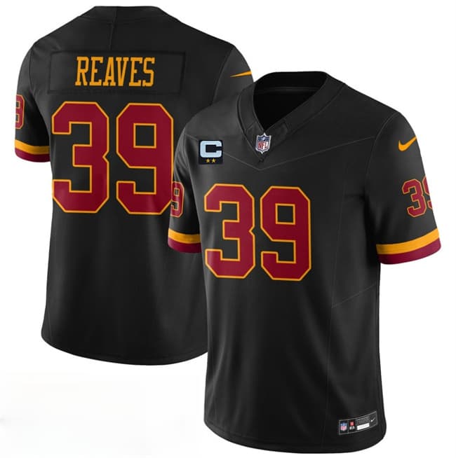 Washington Commanders #39 Jeremy Reaves Black 2026 F.U.S.E. With 2-Star C Patch Vapor Limited Football Stitched Jersey
