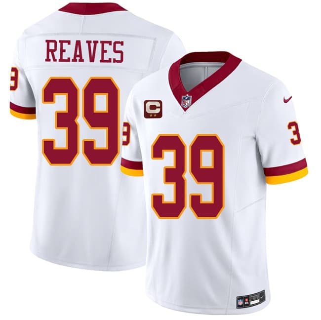 Washington Commanders #39 Jeremy Reaves White 2026 F.U.S.E. With 2-Star C Patch Vapor Limited Football Stitched Jersey