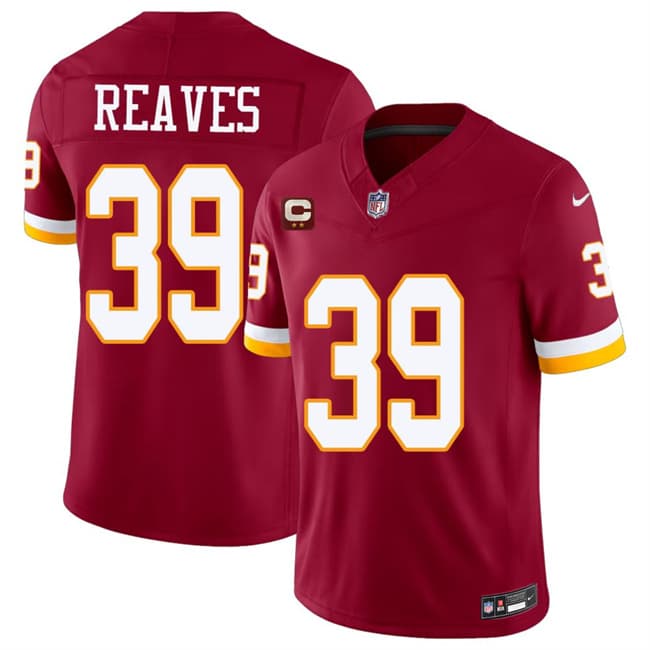 Washington Commanders #39 Jeremy Reaves Burgundy 2026 F.U.S.E. With 2-Star C Patch Vapor Limited Football Stitched Jersey