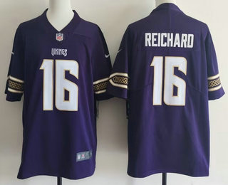 Minnesota Vikings #16 Will Reichard Purple 2026 Vapor Rivalries Collection Limited Stitched Jersey Minnesota Vikings #16 Will Reichard Purple 2026 Vapor Rivalries Collection Limited Stitched Jersey
