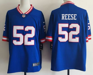 New York Giants #52 Arvell Reese Limited Blue Throwback Vapor Jersey New York Giants #52 Arvell Reese Limited Blue Throwback Vapor Jersey