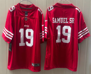 San Francisco 49ers #19 Deebo Samuel Sr Limited Red Vapor Jersey San Francisco 49ers #19 Deebo Samuel Sr Limited Red Vapor Jersey