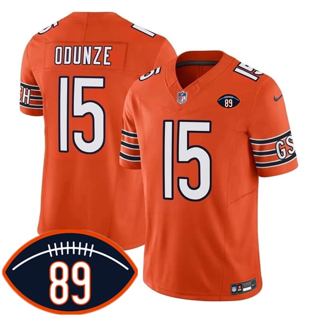 Chicago Bears #15 Rome Odunze Orange 2026 F.U.S.E. With Mike Ditka 89 Patch Vapor Untouchable Limited Football Stitched Jersey Chicago Bears #15 Rome Odunze Orange 2026 F.U.S.E. With Mike Ditka 89 Patch Vapor Untouchable Limited Football Stitched Jersey