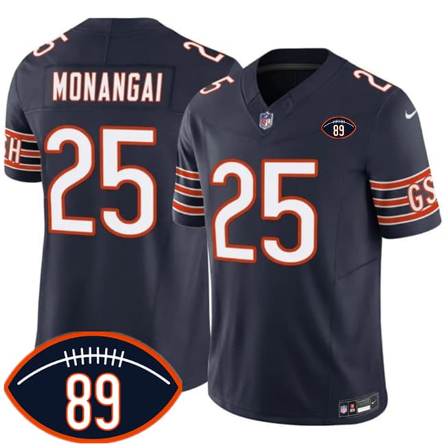 Chicago Bears #25 Kyle Monangai Navy 2026 F.U.S.E. With Mike Ditka 89 Patch Vapor Untouchable Limited Football Stitched Jersey Chicago Bears #25 Kyle Monangai Navy 2026 F.U.S.E. With Mike Ditka 89 Patch Vapor Untouchable Limited Football Stitched Jersey